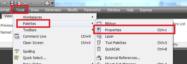 דרך נוספת לחלונית המאפיינים