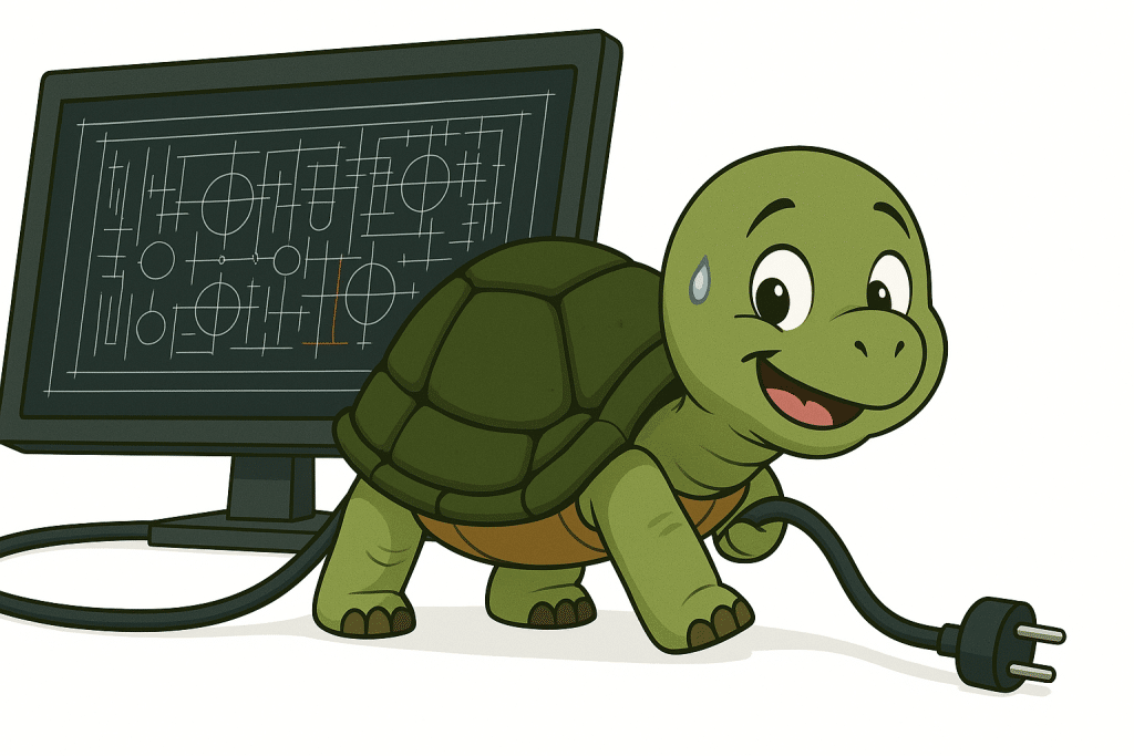 צב אוטוקאד קובץ איטי שסוחב את המסך בקושי