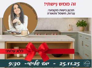 תכנון נישות עם טלי דוגמא- הדרכה עם ענבלת ב 25.11