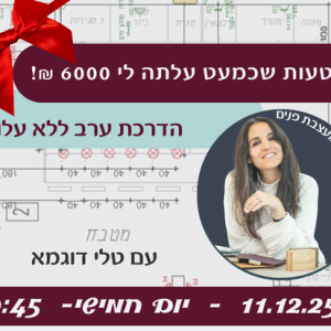 הטעות שכמעט עלתה לי 6000 שח טלי דוגמא אצל ענבלת